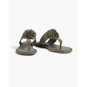 IRIS & INK
Grace pompom-embellished suede sandals